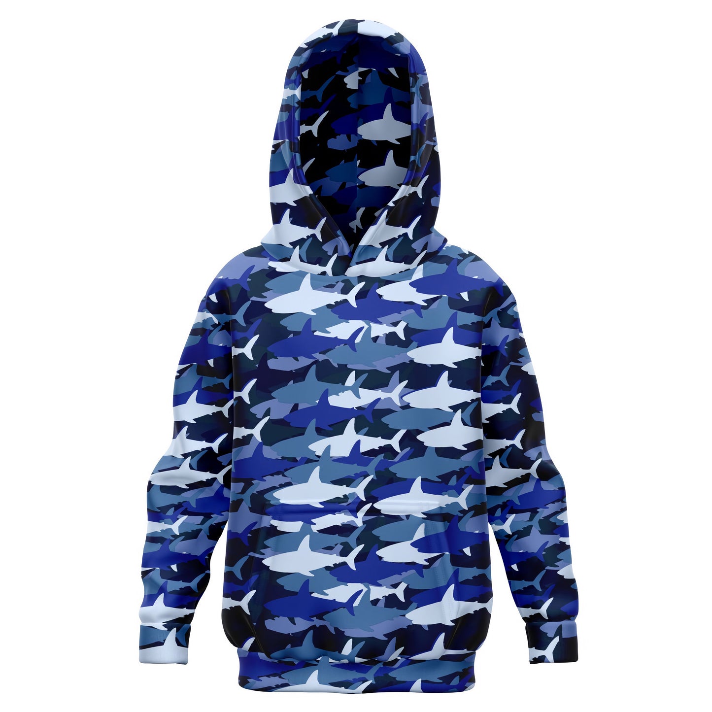 Kids Blue Shark Hoodie