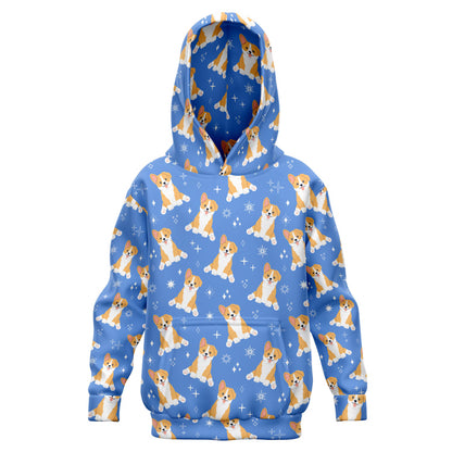 Kids Corgi Dog Hoodie