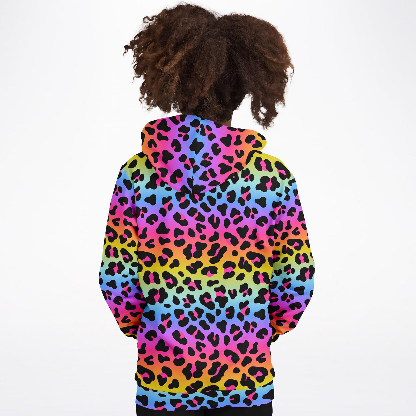 Girls Rainbow Cheetah Hoodie