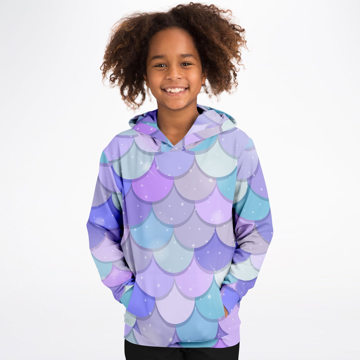 Girls Purple Mermaid Hoodie