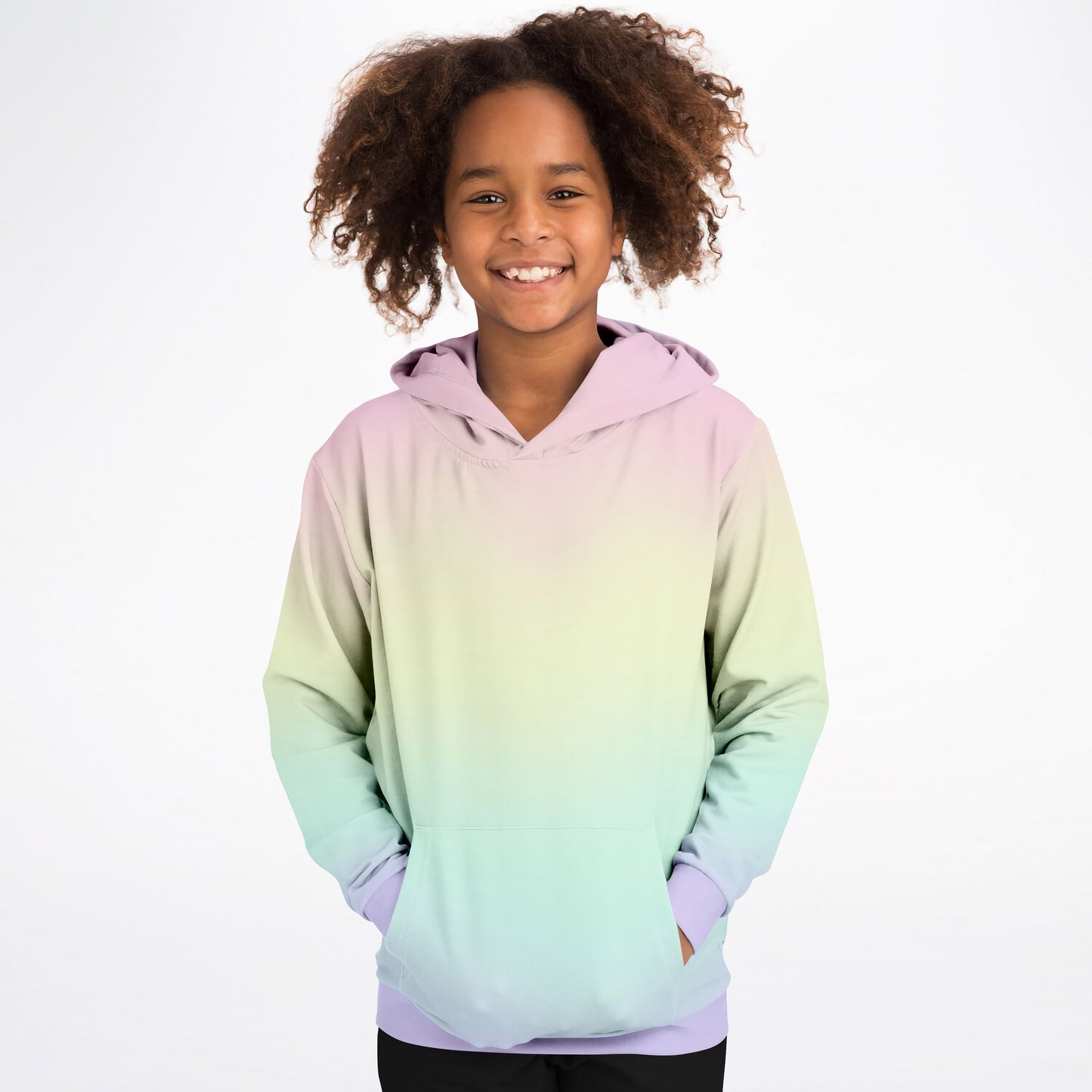 Girls Pastel Rainbow Hoodie