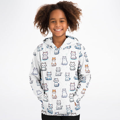 Girls Cat Pattern Hoodie