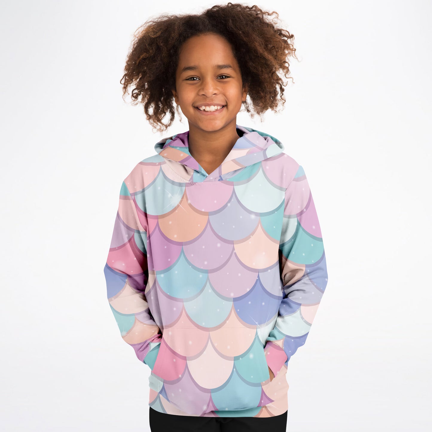 Girls Rainbow Mermaid Hoodie