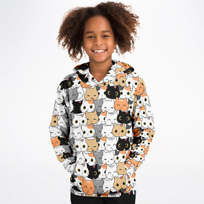 Girls Cat Face Hoodie