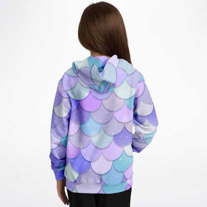 Girls Purple Mermaid Hoodie