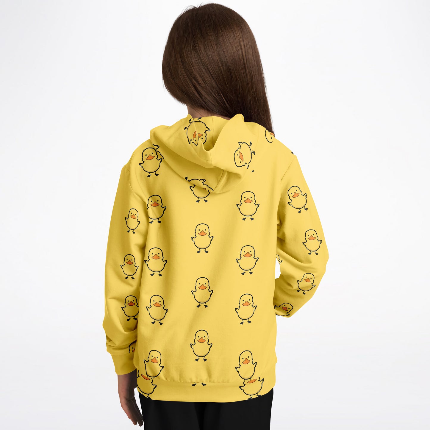 Kids Yellow Duck Hoodie With Pocket