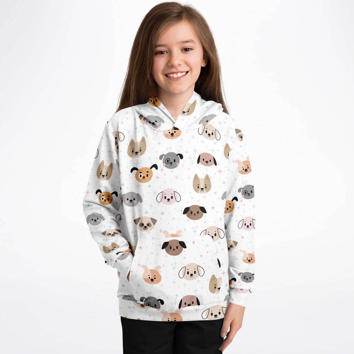 Kids Dog Face Hoodie