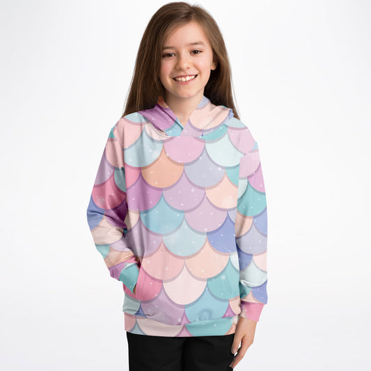 Girls Rainbow Mermaid Hoodie