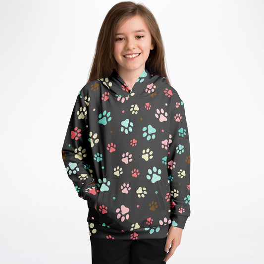 Kids Paw Print Hoodie