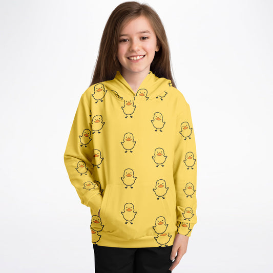 Kids Yellow Duck Hoodie With Pocket
