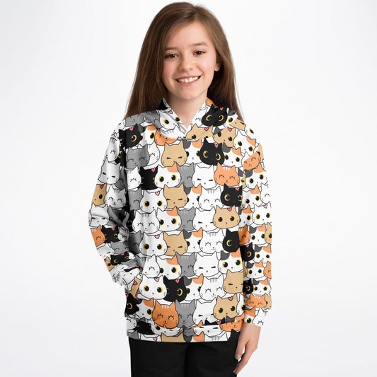 Girls Cat Face Hoodie