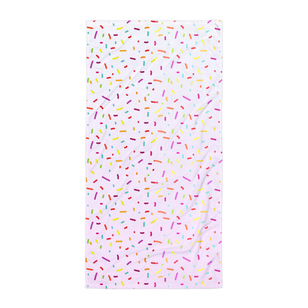 Girls Colorful Sprinkles Beach Towel