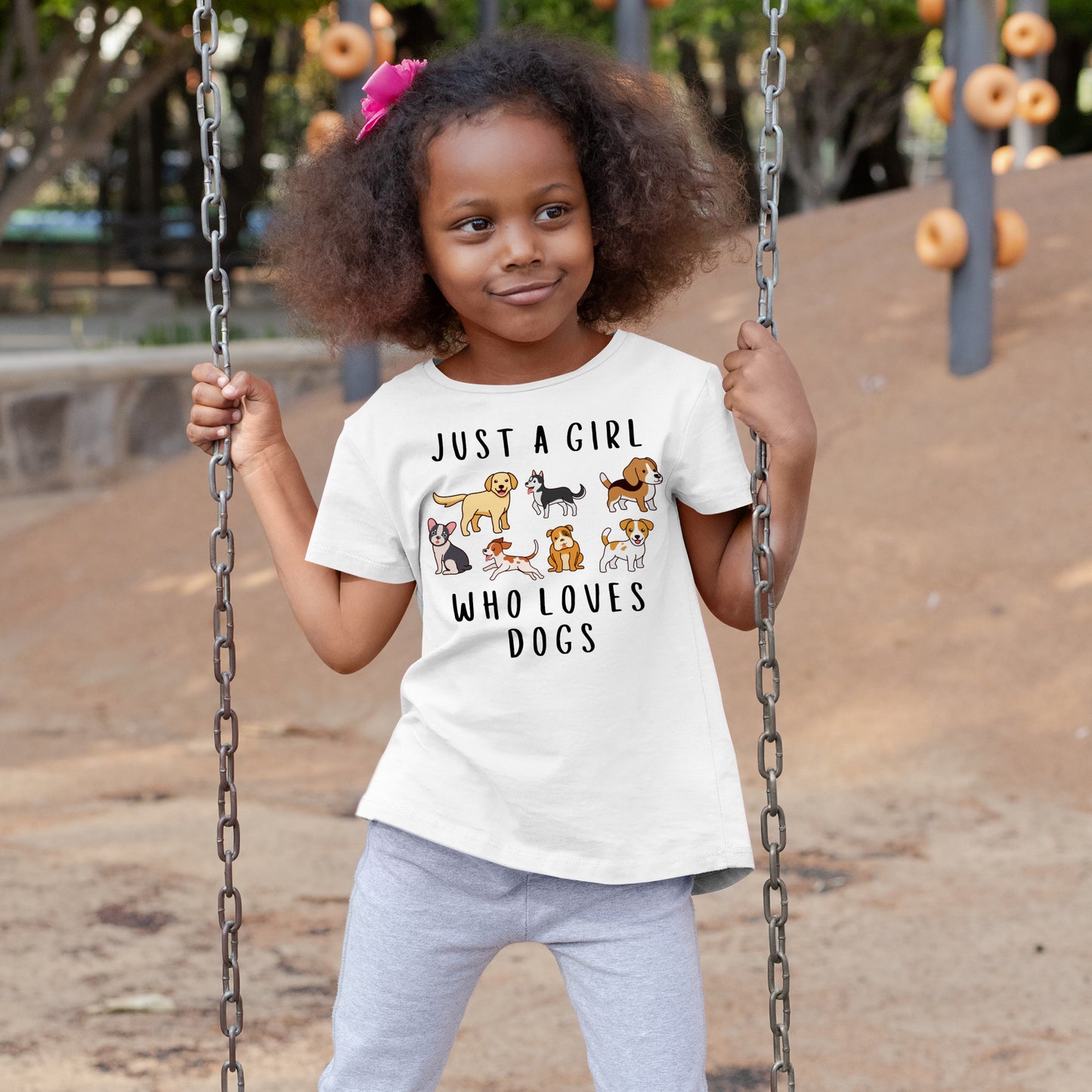 Girls 'Just A Girl Who Loves Dogs' T-Shirt