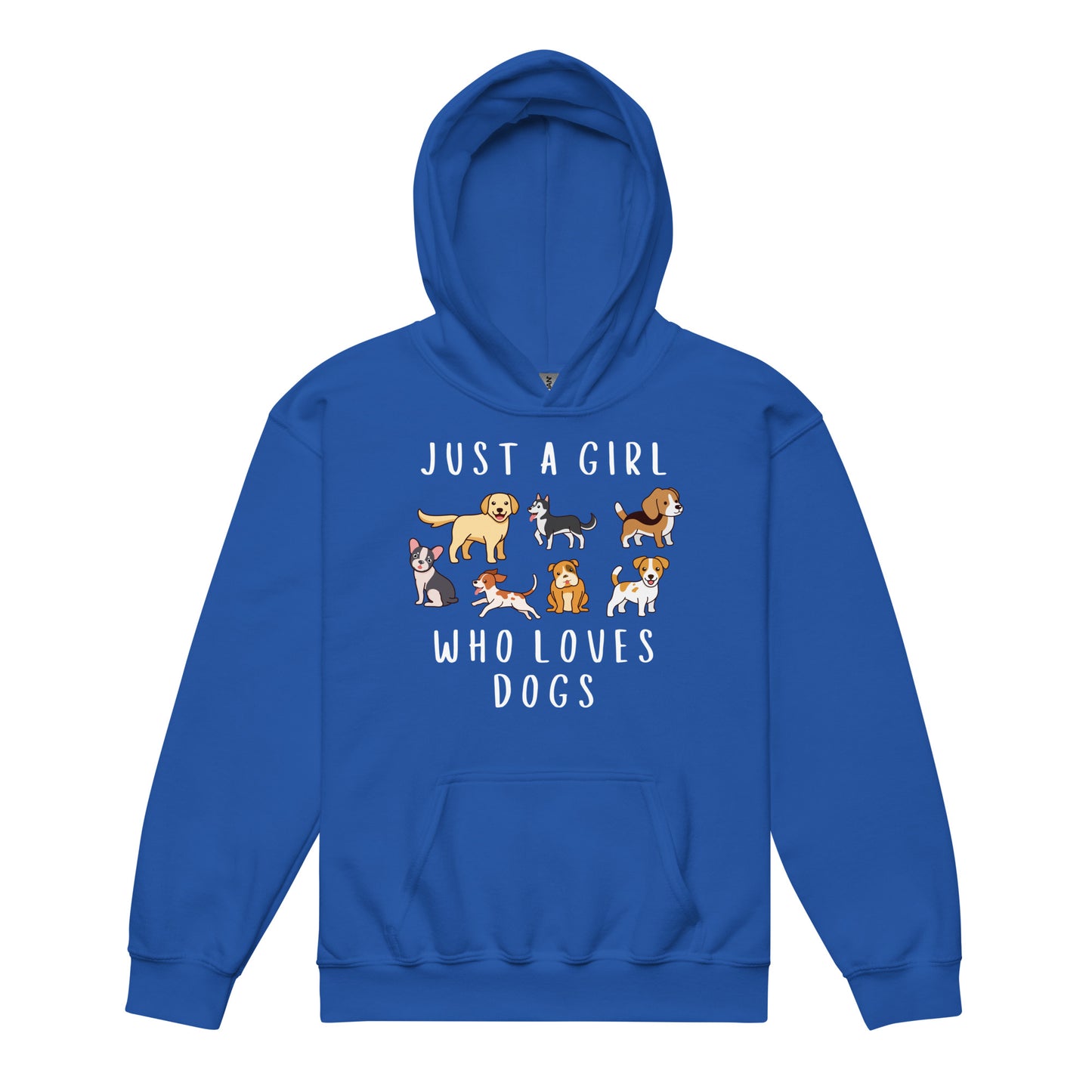 Girls 'Just A Girl Who Loves Dogs' Hoodie With Pocket